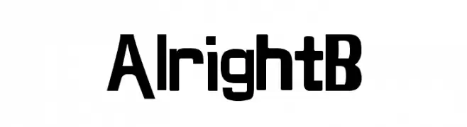 AlrightB  Frei Schriftart Herunterladen