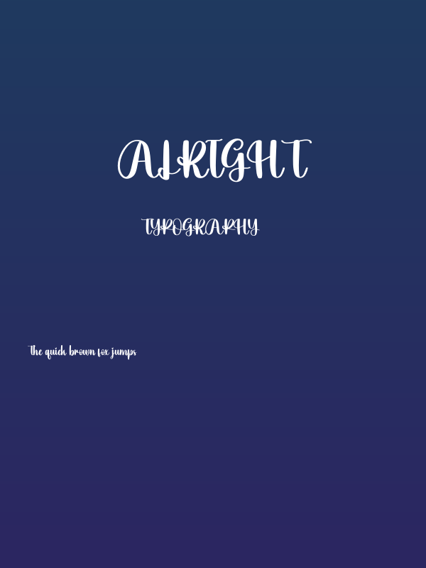 Alright Poster