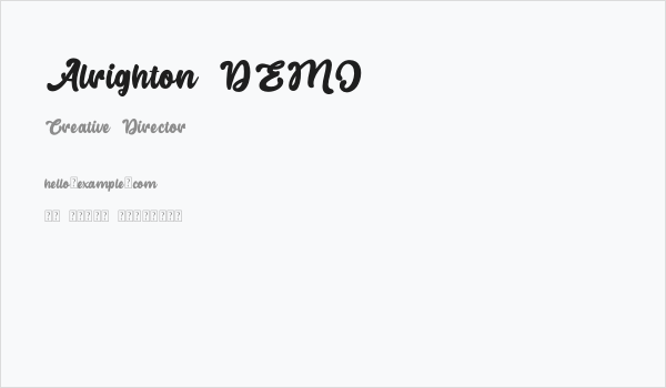 Alrighton DEMO Business Card