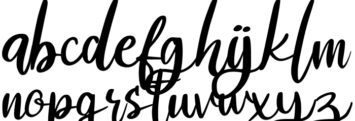 Alrobe Font LOWERCASE
