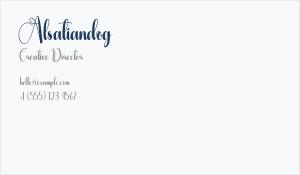 Alsatiandog Business Card