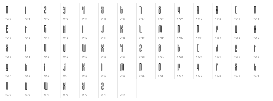 Alt Matey Character Map