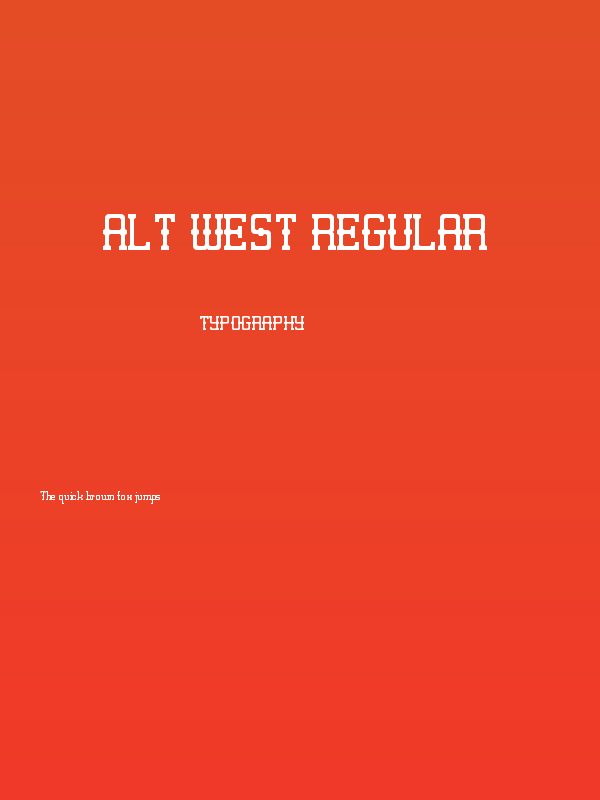 Alt West Regular Poster