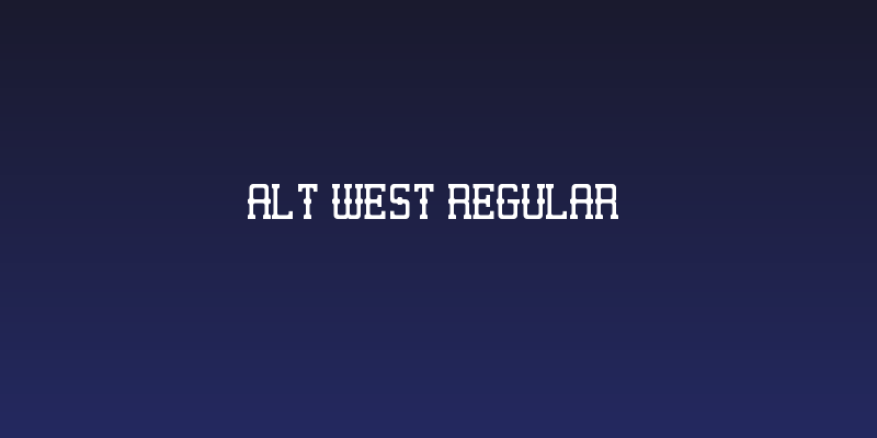 Alt West Regular Social Header