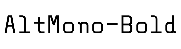 AltMono-Bold  font caratteri gratis