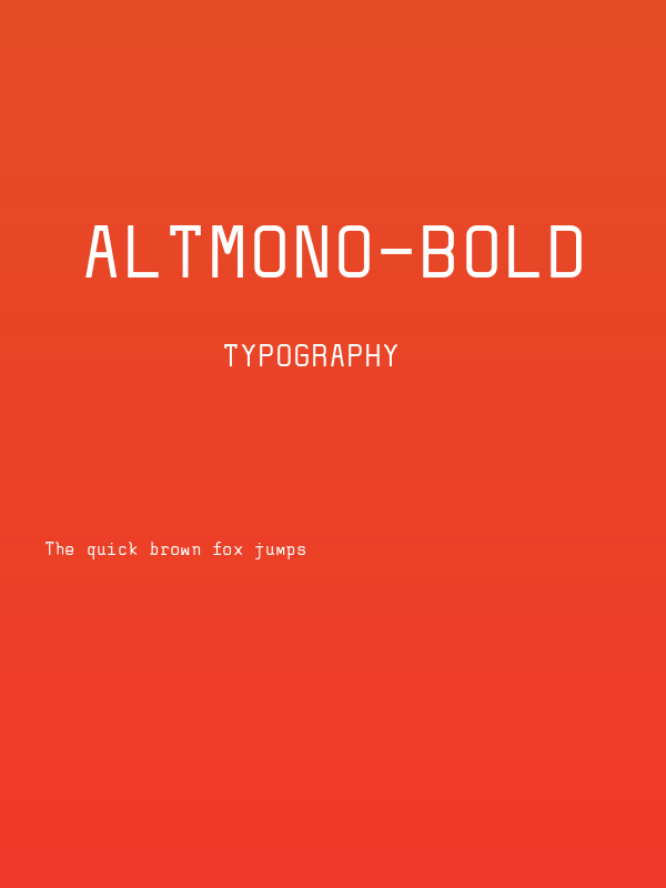 AltMono-Bold Poster