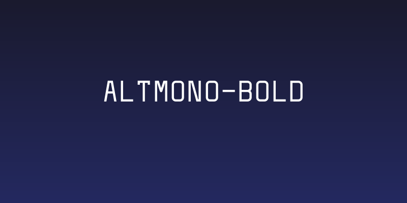 AltMono-Bold Social Header