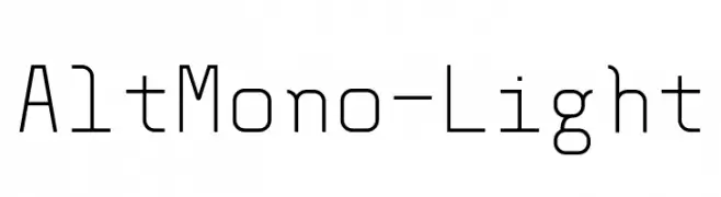AltMono-Light  font caratteri gratis