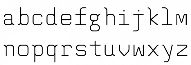 AltMono-Light Polices MINUSCULES
