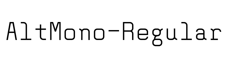AltMono-Regular  Descarca Fonturi Gratis