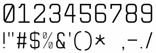 AltMono-Regular Font Alte caractere