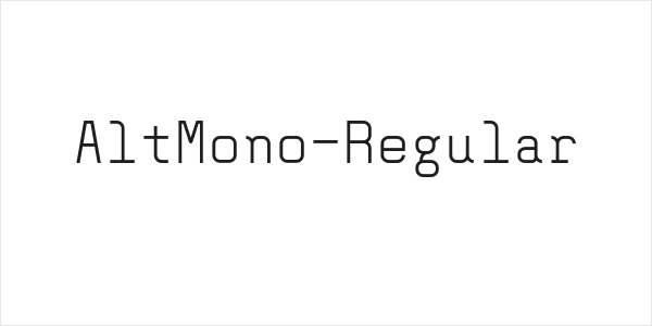 AltMono-Regular Logo