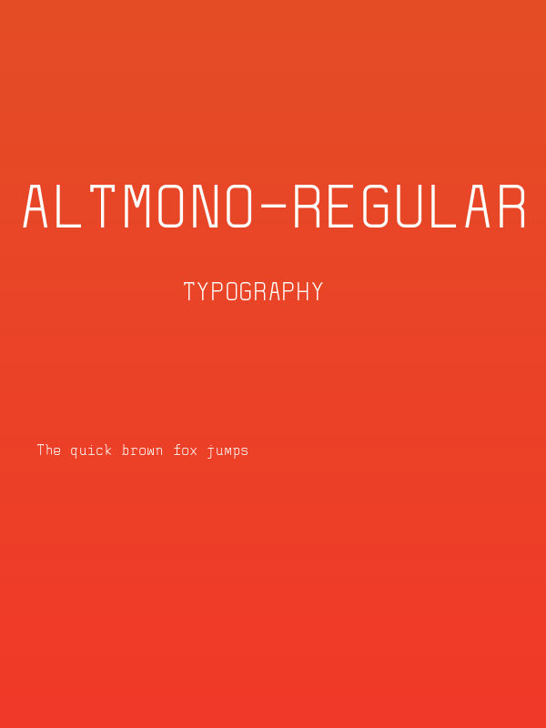 AltMono-Regular Poster
