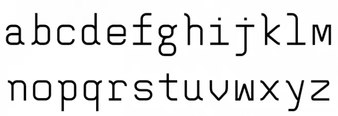 AltMono-Regular Font LOWERCASE
