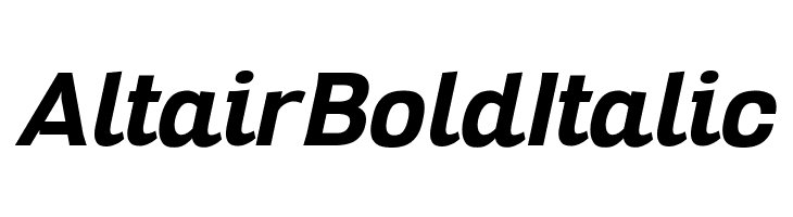 Altair Bold Italic  Frei Schriftart Herunterladen