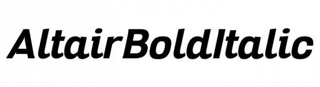 Altair Bold Italic  Скачать бесплатные шрифты