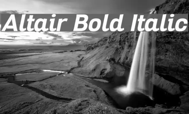 Altair Bold Italic Font examples