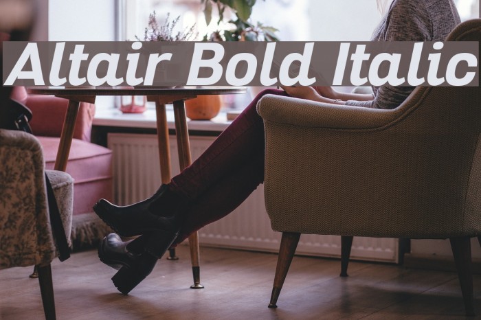 Altair Bold Italic Example 2