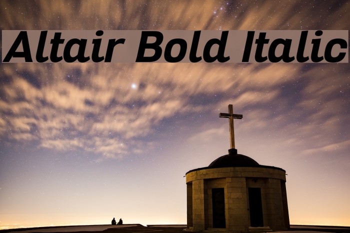 Altair Bold Italic Example 3
