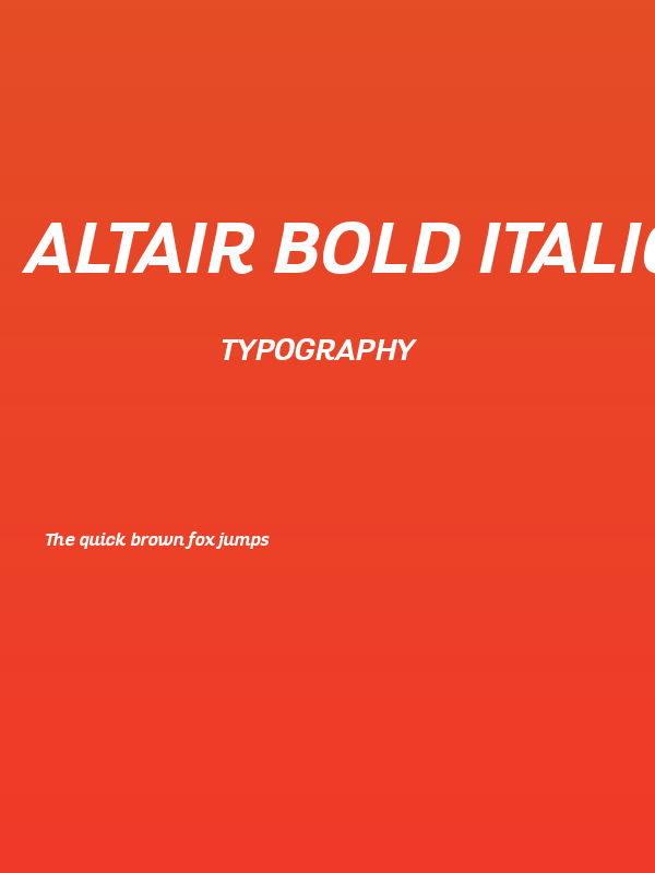 Altair Bold Italic Poster