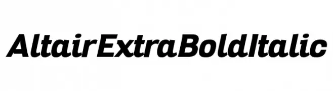 Altair ExtraBold Italic 