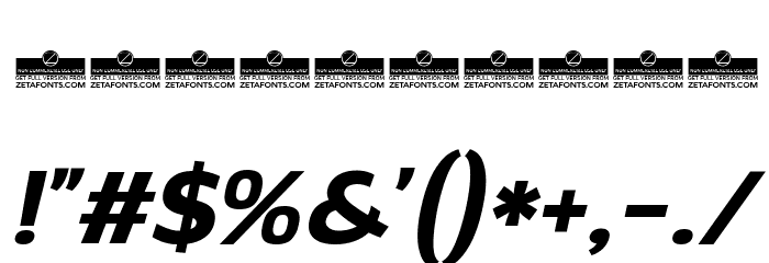 Altair ExtraBold Italic Font OTHER CHARS