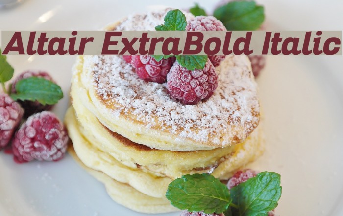 Altair ExtraBold Italic Font examples