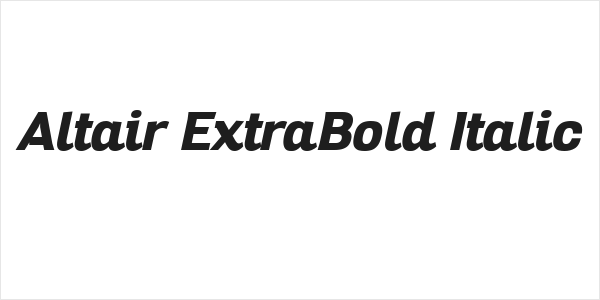 Altair ExtraBold Italic Logo