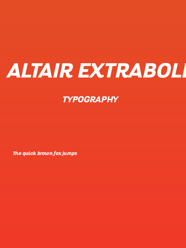 Altair ExtraBold Italic Poster