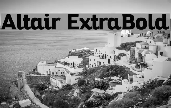 Altair ExtraBold Font examples