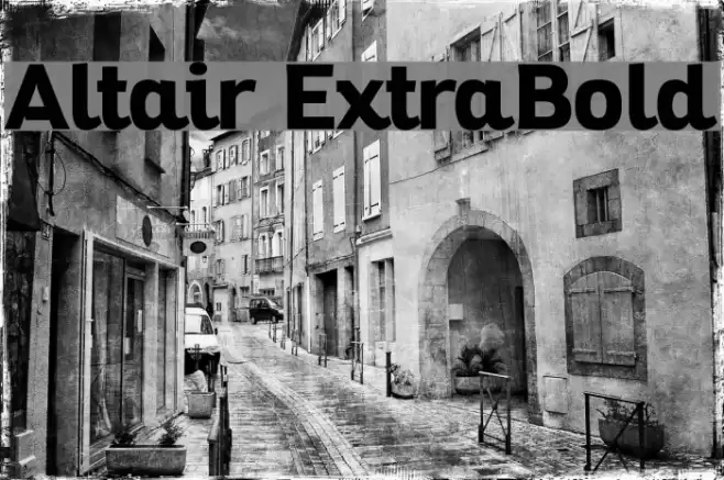 Altair ExtraBold Font examples