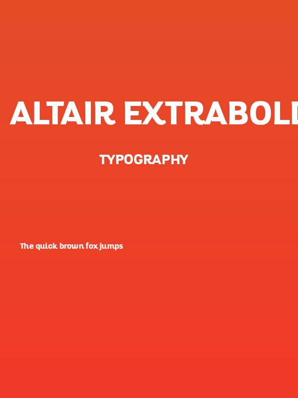 Altair ExtraBold Poster