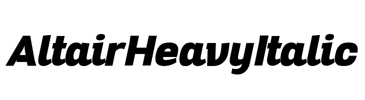 Altair Heavy Italic  Frei Schriftart Herunterladen