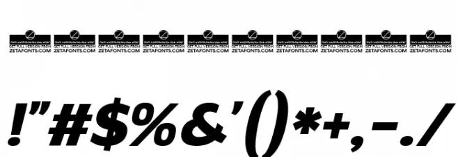 Altair Heavy Italic Font OTHER CHARS