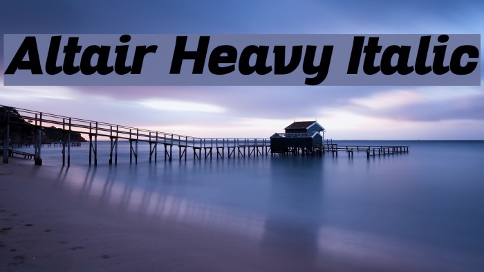 Altair Heavy Italic Example 1