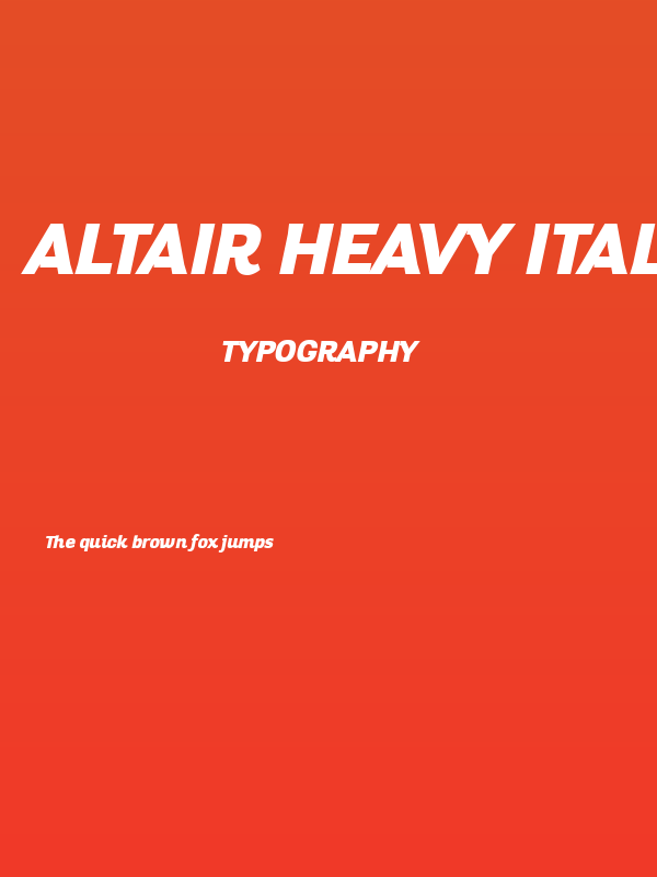 Altair Heavy Italic Poster
