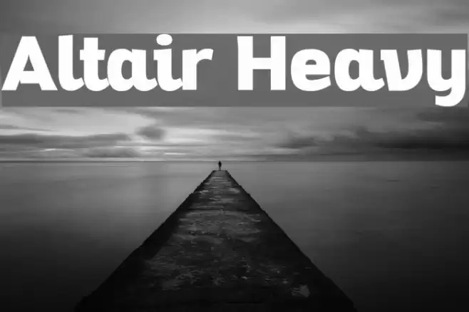 Altair Heavy Font examples