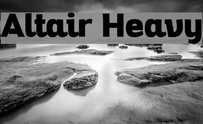 Altair Heavy Font examples