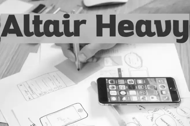 Altair Heavy Font examples