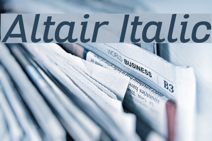 Altair Italic Example 1