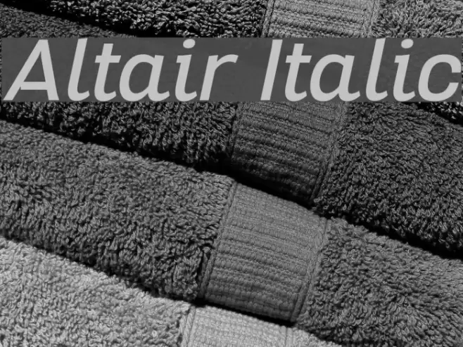 Altair Italic Font examples