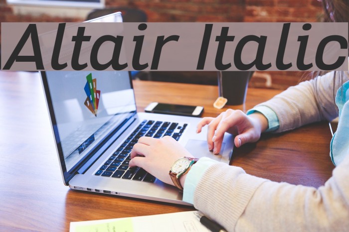 Altair Italic Example 3