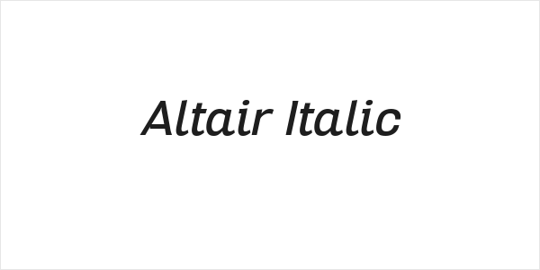 Altair Italic Logo