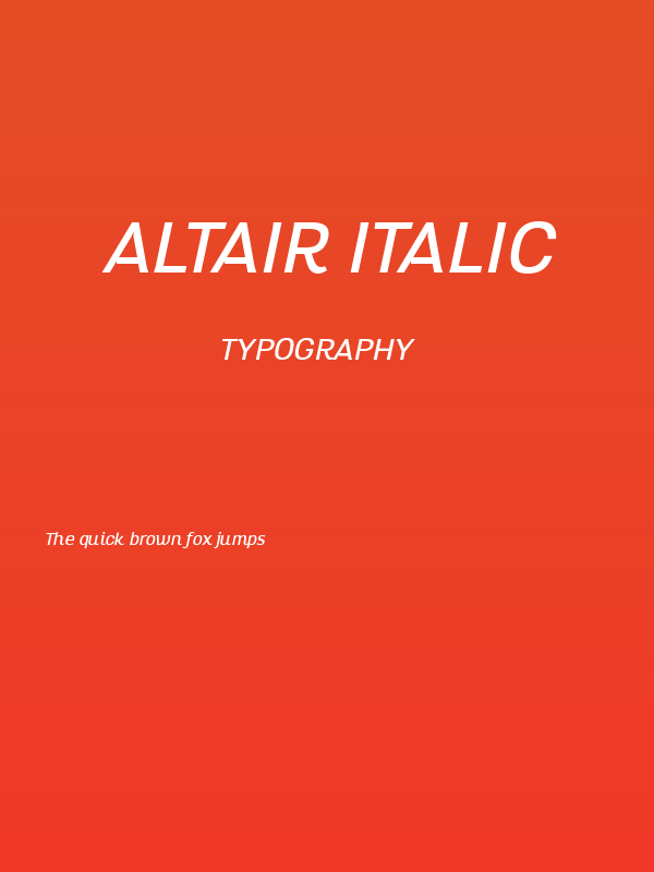 Altair Italic Poster