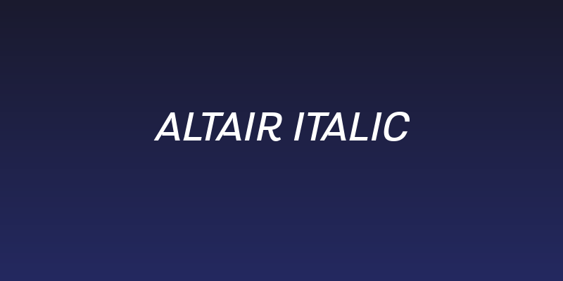 Altair Italic Social Header