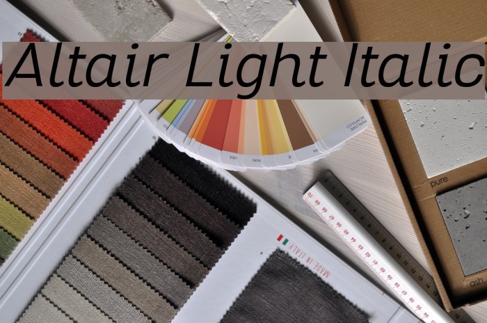Altair Light Italic Example 3