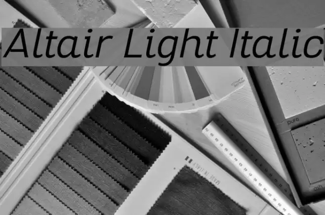 Altair Light Italic Font examples