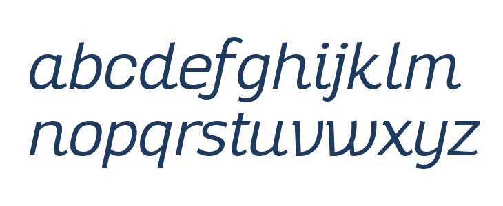 Altair Light Italic Lowercase