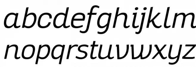 Altair Light Italic Caratteri MINUSCOLO