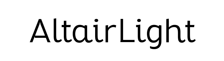 Altair Light  Free Fonts Download